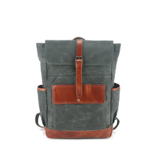 Cargar imagen en el visor de la galería, OXFORD – Mochila vintage de lona y cuero unisex-3 Colores