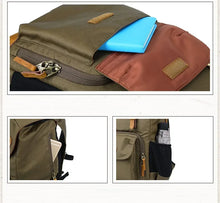 Charger l'image dans la galerie, BRISTOL – Mochila fotográfica vintage de lona y cuero impermeable