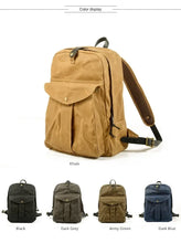 Charger l'image dans la galerie, DOVER – Mochila vintage de lona y cuero encerado – 5 colores