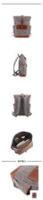 Cargar imagen en el visor de la galería, OXFORD – Mochila vintage de lona y cuero unisex-3 Colores