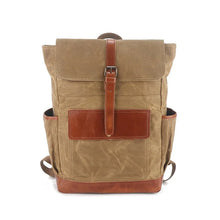 Cargar imagen en el visor de la galería, OXFORD – Mochila vintage de lona y cuero unisex-3 Colores