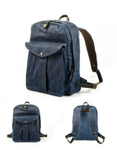 Charger l'image dans la galerie, DOVER – Mochila vintage de lona y cuero encerado – 5 colores