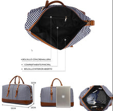 Charger l'image dans la galerie, JEANNE | Nouvelle valise de voyage en cuir et toile | Style informel