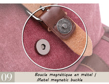 Charger l'image dans la galerie, Strasbourg - Sac à dos scolaire en toile imperméable pour ordinateur portable - 5 couleurs