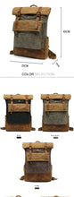 Charger l'image dans la galerie, RÒTERDAM - Sac à dos en toile et cuir de style décontracté imperméable - 4 couleurs
