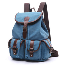 Charger l'image dans la galerie, Strasbourg - Sac à dos scolaire en toile imperméable pour ordinateur portable - 5 couleurs