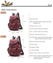Charger l'image dans la galerie, Strasbourg - Sac à dos scolaire en toile imperméable pour ordinateur portable - 5 couleurs