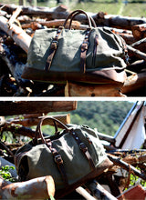 Charger l'image dans la galerie, COLOMBUS | Valise de voyage en cuir et toile | 4 odeurs