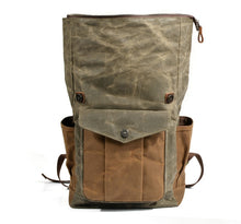 Cargar imagen en el visor de la galería, NÓMADA | Mochila de viaje cuero y lona encerada | 4 colores
