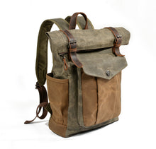Cargar imagen en el visor de la galería, NÓMADA | Mochila de viaje cuero y lona encerada | 4 colores