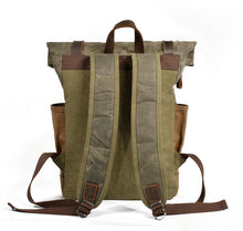 Cargar imagen en el visor de la galería, NÓMADA | Mochila de viaje cuero y lona encerada | 4 colores