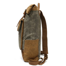 Charger l'image dans la galerie, RÒTERDAM - Sac à dos en toile et cuir de style décontracté imperméable - 4 couleurs