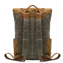 Charger l'image dans la galerie, RÒTERDAM - Sac à dos en toile et cuir de style décontracté imperméable - 4 couleurs