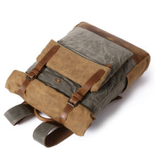 Charger l'image dans la galerie, RÒTERDAM - Sac à dos en toile et cuir de style décontracté imperméable - 4 couleurs