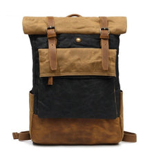 Charger l'image dans la galerie, RÒTERDAM - Sac à dos en toile et cuir de style décontracté imperméable - 4 couleurs