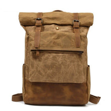 Charger l'image dans la galerie, RÒTERDAM - Sac à dos en toile et cuir de style décontracté imperméable - 4 couleurs