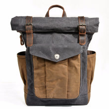 Cargar imagen en el visor de la galería, NÓMADA | Mochila de viaje cuero y lona encerada | 4 colores