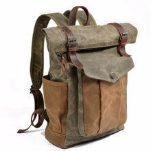 Cargar imagen en el visor de la galería, NÓMADA | Mochila de viaje cuero y lona encerada | 4 colores