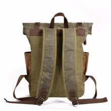Cargar imagen en el visor de la galería, NÓMADA | Mochila de viaje cuero y lona encerada | 4 colores
