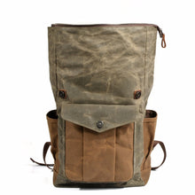 Cargar imagen en el visor de la galería, NÓMADA | Mochila de viaje cuero y lona encerada | 4 colores