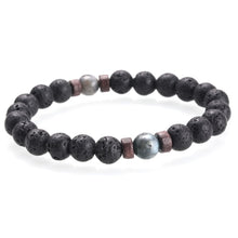 Charger l'image dans la galerie, Lune - Bracelet en pierre volcanique