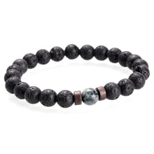 Charger l'image dans la galerie, Lune - Bracelet en pierre volcanique