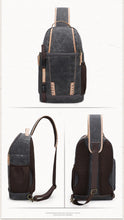 Charger l'image dans la galerie, Picasso - Sac bandoulière en toile et cuir pour appareil photo reflex - 3 couleurs