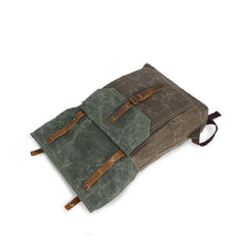 Cargar imagen en el visor de la galería, ARMY | Mochila militar lona y cuero | 3 colores