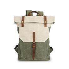 Cargar imagen en el visor de la galería, ARMY | Mochila militar lona y cuero | 3 colores