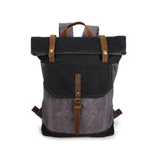 Cargar imagen en el visor de la galería, ARMY | Mochila militar lona y cuero | 3 colores