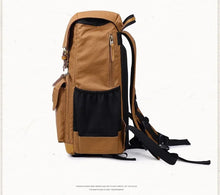 Charger l'image dans la galerie, BRISTOL – Mochila fotográfica vintage de lona y cuero impermeable
