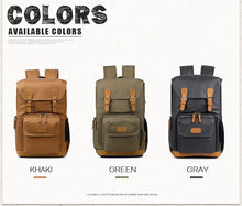 Charger l'image dans la galerie, BRISTOL – Mochila fotográfica vintage de lona y cuero impermeable
