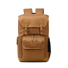 Charger l'image dans la galerie, BRISTOL – Mochila fotográfica vintage de lona y cuero impermeable
