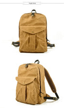 Charger l'image dans la galerie, DOVER – Mochila vintage de lona y cuero encerado – 5 colores
